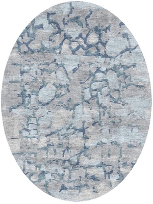 Ace Oval Hand Knotted Bamboo Silk custom handmade rug