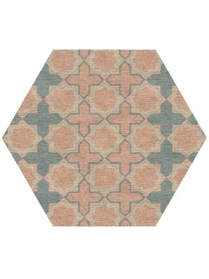 Aelous Hexagon Hand Knotted Tibetan Wool custom handmade rug