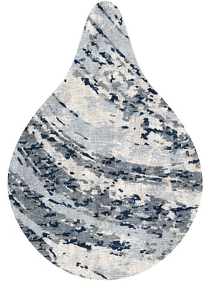 Air Currents Drop Hand Knotted Bamboo Silk custom handmade rug
