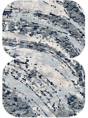 Air Currents Eight Hand Knotted Bamboo Silk custom handmade rug