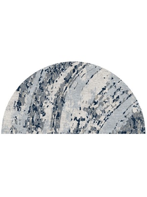 Air Currents Halfmoon Hand Knotted Tibetan Wool custom handmade rug