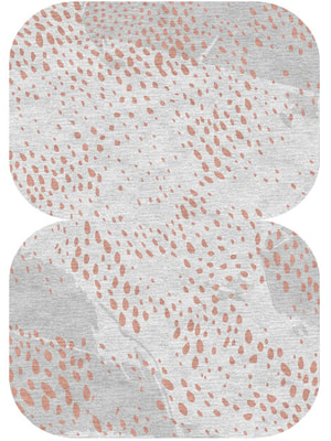 Alabaster Speck Eight Hand Knotted Tibetan Wool custom handmade rug
