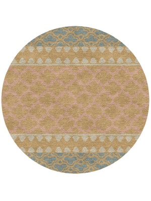 Alhambra Round Hand Knotted Tibetan Wool custom handmade rug