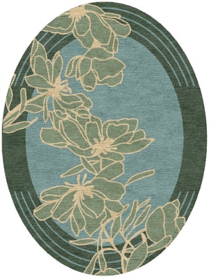 Amaryllis Oval Hand Knotted Tibetan Wool custom handmade rug