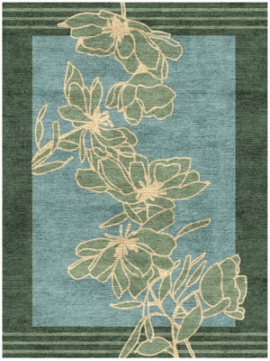 Amaryllis Rectangle Hand Knotted Bamboo Silk custom handmade rug