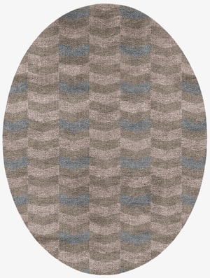 Ample Oval Flatweave Bamboo Silk custom handmade rug