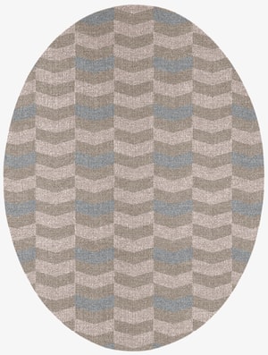 Ample Oval Flatweave New Zealand Wool custom handmade rug