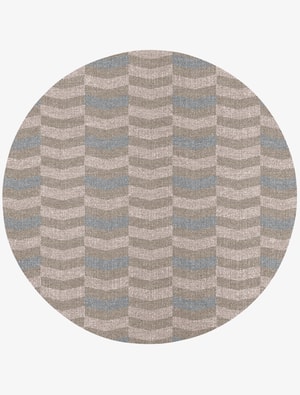 Ample Round Flatweave New Zealand Wool custom handmade rug