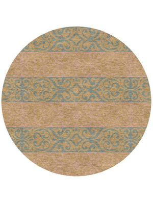 Amyah Round Hand Knotted Tibetan Wool custom handmade rug