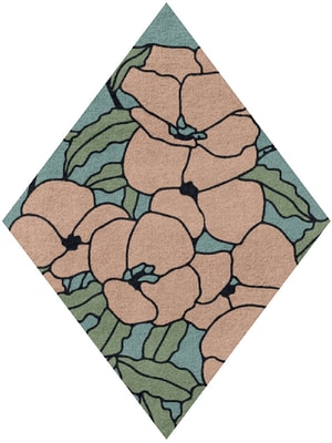 Anemone Diamond Hand Tufted Pure Wool custom handmade rug