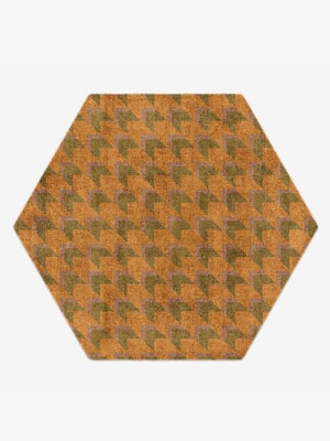 Arrow Hexagon Hand Knotted Bamboo Silk custom handmade rug