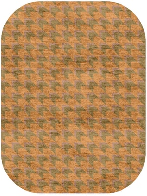 Arrow Oblong Hand Knotted Bamboo Silk custom handmade rug
