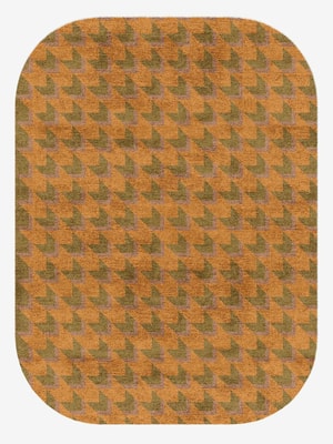 Arrow Oblong Hand Knotted Bamboo Silk custom handmade rug