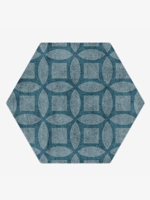 Aster Hexagon Hand Knotted Bamboo Silk custom handmade rug