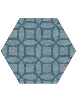 Aster Hexagon Hand Knotted Tibetan Wool custom handmade rug