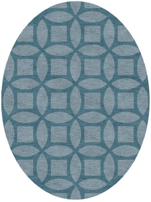 Aster Oval Hand Knotted Tibetan Wool custom handmade rug