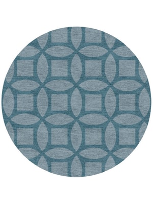 Aster Round Hand Knotted Tibetan Wool custom handmade rug