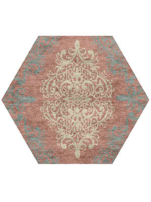 Aurelia Hexagon Hand Knotted Bamboo Silk custom handmade rug