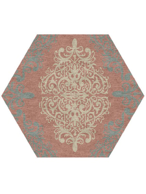 Aurelia Hexagon Hand Knotted Tibetan Wool custom handmade rug