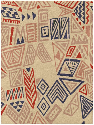 Azteque Rectangle Hand Tufted Pure Wool custom handmade rug