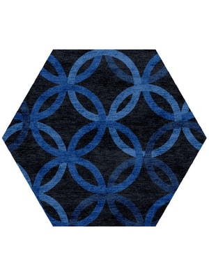 Bague Hexagon Hand Knotted Bamboo Silk custom handmade rug