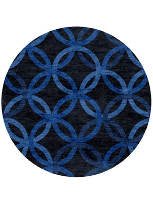 Bague Round Hand Knotted Bamboo Silk custom handmade rug