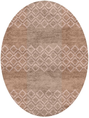 Bandeau Oval Hand Knotted Bamboo Silk custom handmade rug