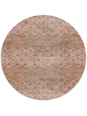 Bandeau Round Hand Knotted Bamboo Silk custom handmade rug