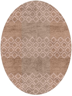 Bandeau Oval Hand Tufted Bamboo Silk custom handmade rug