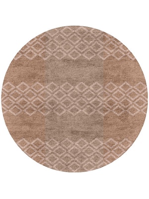 Bandeau Round Hand Tufted Bamboo Silk custom handmade rug
