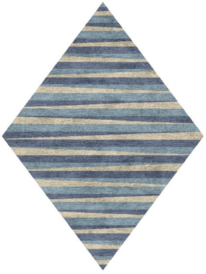 Barcode Diamond Hand Knotted Bamboo Silk custom handmade rug