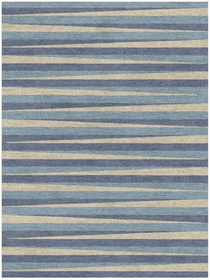 Barcode Rectangle Hand Knotted Tibetan Wool custom handmade rug