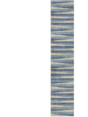 Barcode Runner Hand Knotted Bamboo Silk custom handmade rug