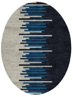 Beats Oval Flatweave Bamboo Silk custom handmade rug
