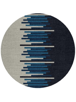 Beats Round Flatweave New Zealand Wool custom handmade rug