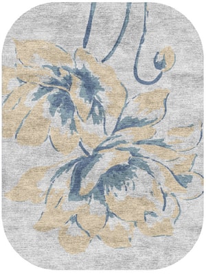 Blahs Oblong Hand Knotted Bamboo Silk custom handmade rug