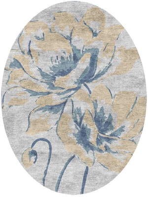 Blahs Oval Hand Knotted Bamboo Silk custom handmade rug