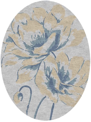 Blahs Oval Hand Knotted Tibetan Wool custom handmade rug