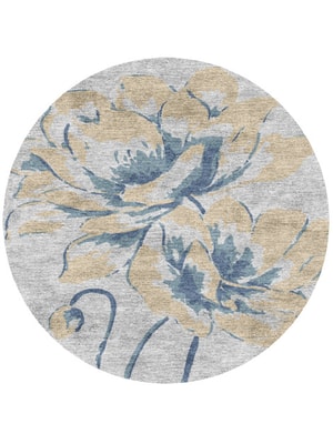 Blahs Round Hand Knotted Bamboo Silk custom handmade rug