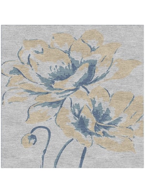 Blahs Square Hand Knotted Tibetan Wool custom handmade rug
