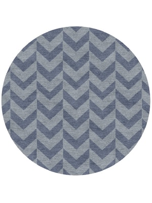 Blazon Round Hand Knotted Tibetan Wool custom handmade rug