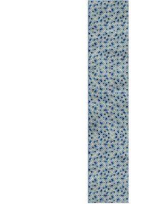 Block Plan Runner Hand Knotted Bamboo Silk custom handmade rug