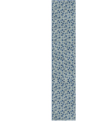 Block Plan Runner Hand Knotted Tibetan Wool custom handmade rug