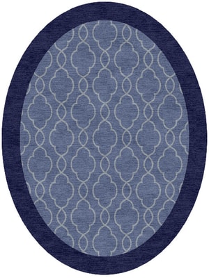 Bluejay Oval Hand Knotted Tibetan Wool custom handmade rug