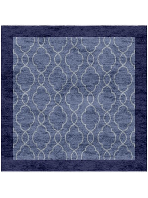 Bluejay Square Hand Knotted Bamboo Silk custom handmade rug