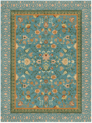 Botteh Rectangle Hand Knotted Tibetan Wool custom handmade rug