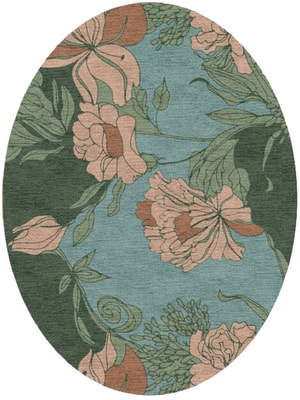 Bouvardia Oval Hand Knotted Tibetan Wool custom handmade rug