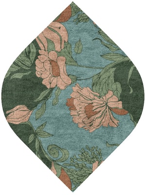 Bouvardia Ogee Hand Tufted Bamboo Silk custom handmade rug