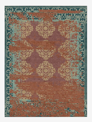 Brocatelle Rectangle Hand Knotted Tibetan Wool custom handmade rug