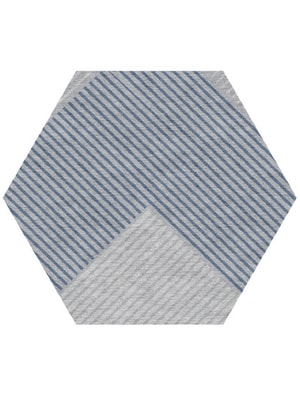 Brontide Hexagon Hand Knotted Tibetan Wool custom handmade rug